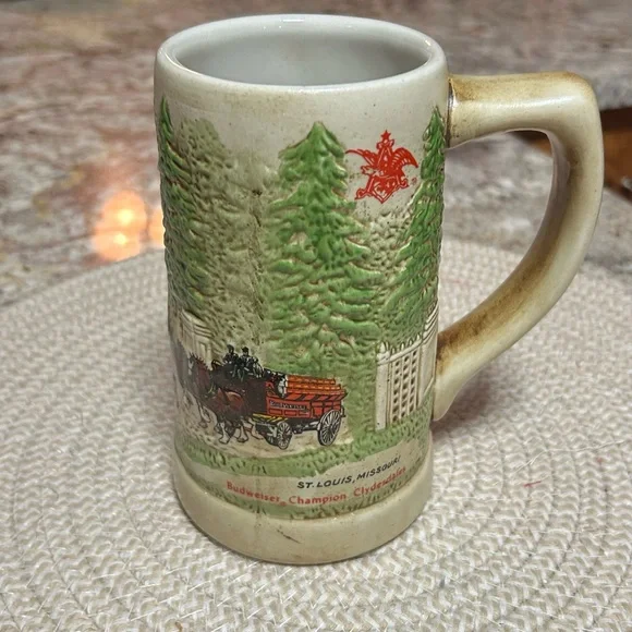 1976 Budweiser Champion Clydesdales Stein Ceramarte made in Brazil - Picture 3 of 11